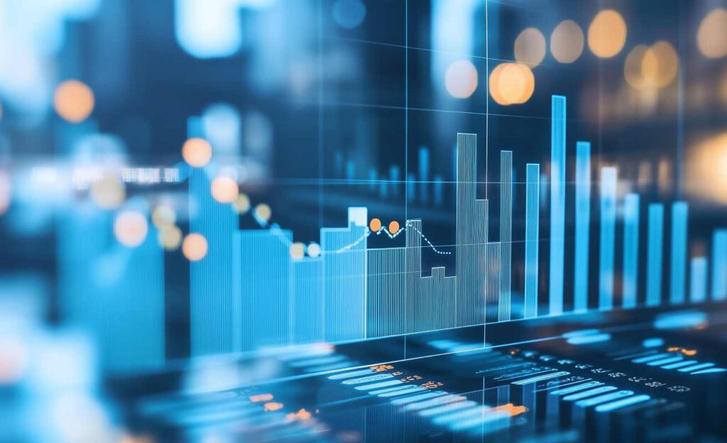 Security data charts for finance and banking