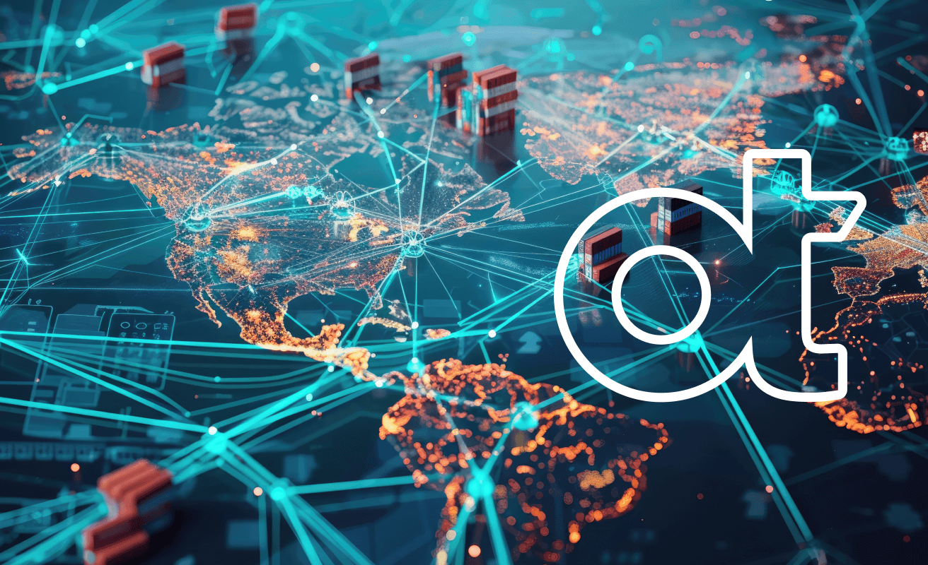 OpenText OT watermark on a background representing supply chain collaboration for optimizing supply chain operations