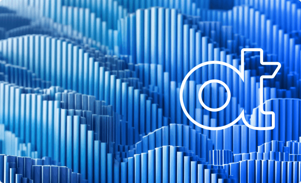OpenText OT watermark on a blue background, symbolizing GenAI innovation for legal teams