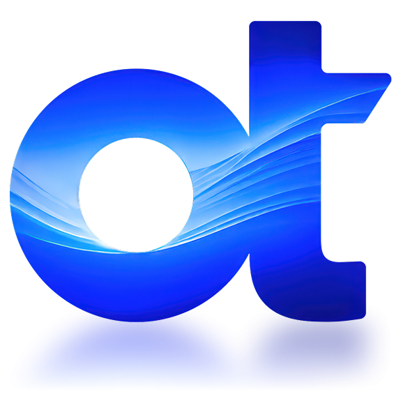 Logo OpenText avec un motif ondulé